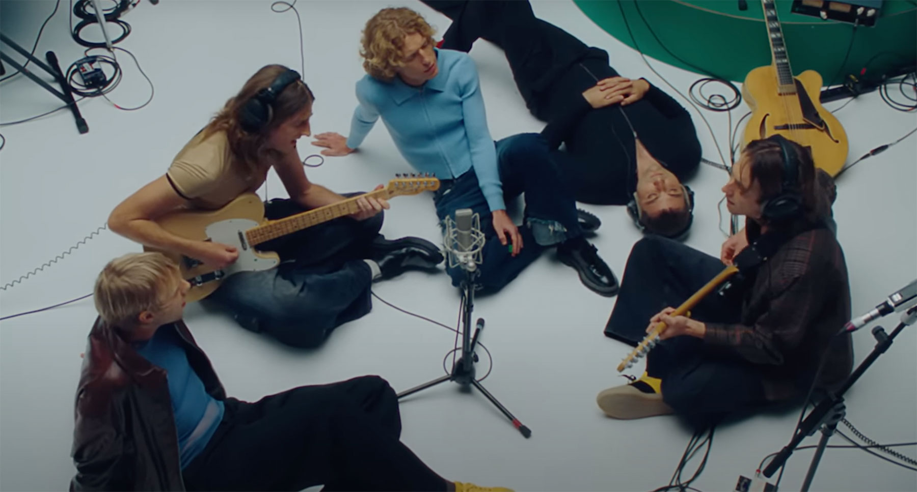 Parcels sitting on the floor with instruments